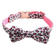 Collare per cani leopardato con fiocco